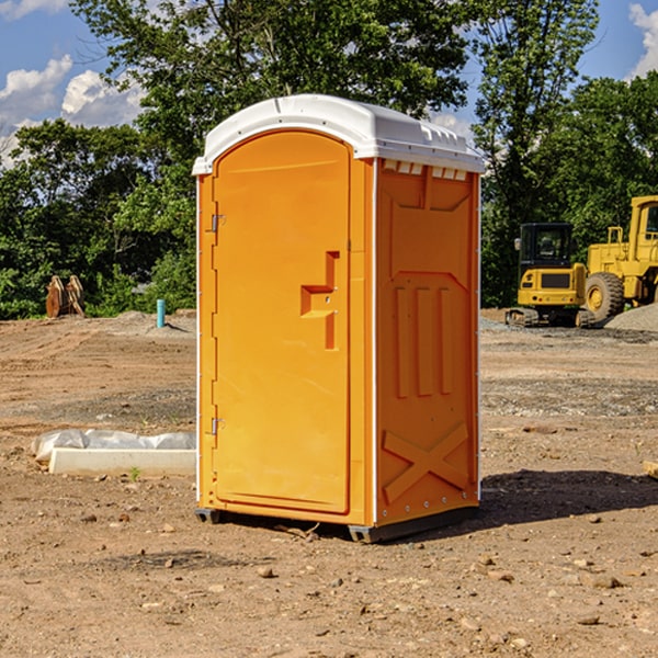 how often are the porta potties cleaned and serviced during a rental period in Weston IA